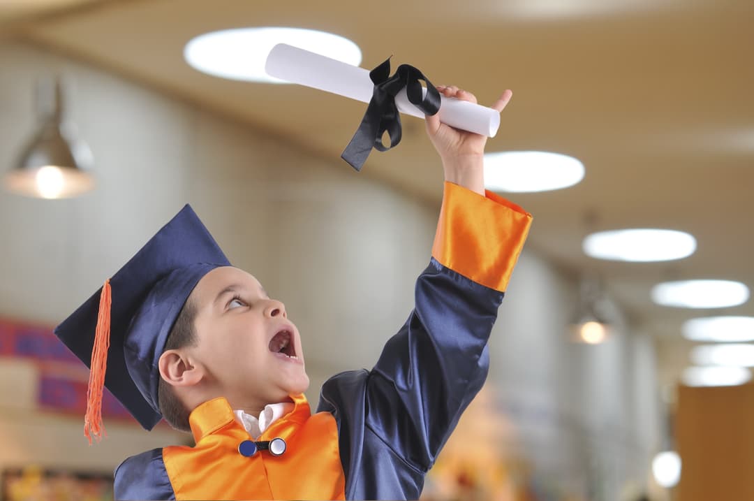 A preschool graduate